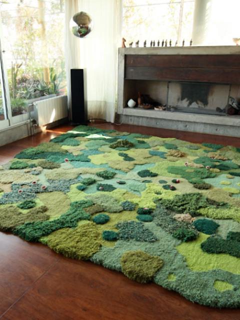 tapis Alexandra Kehayoglou verte maplantemonbonheur.fr